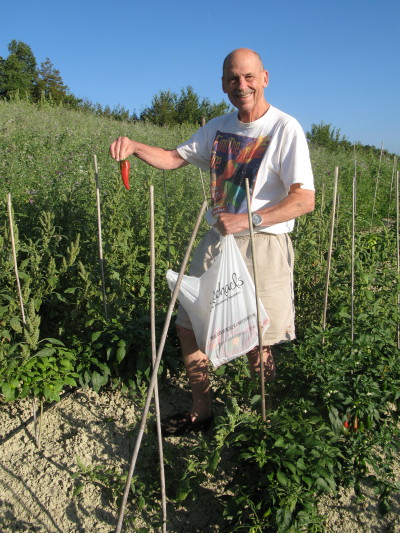 Dave DeWitt nei nostri campi di peperoncino